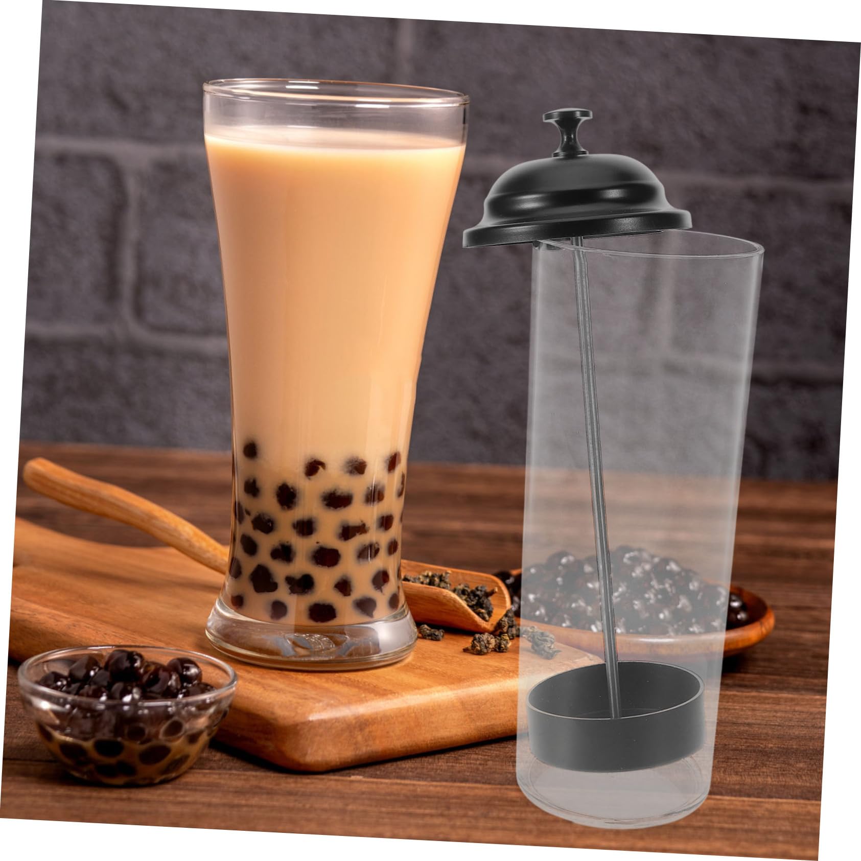 VINTORKY Countertop Straw Dispenser Holder Multi Purpose Storage Bucket for Straws Cutlery More Stylish Design for Home Organization Compact and Space Saving