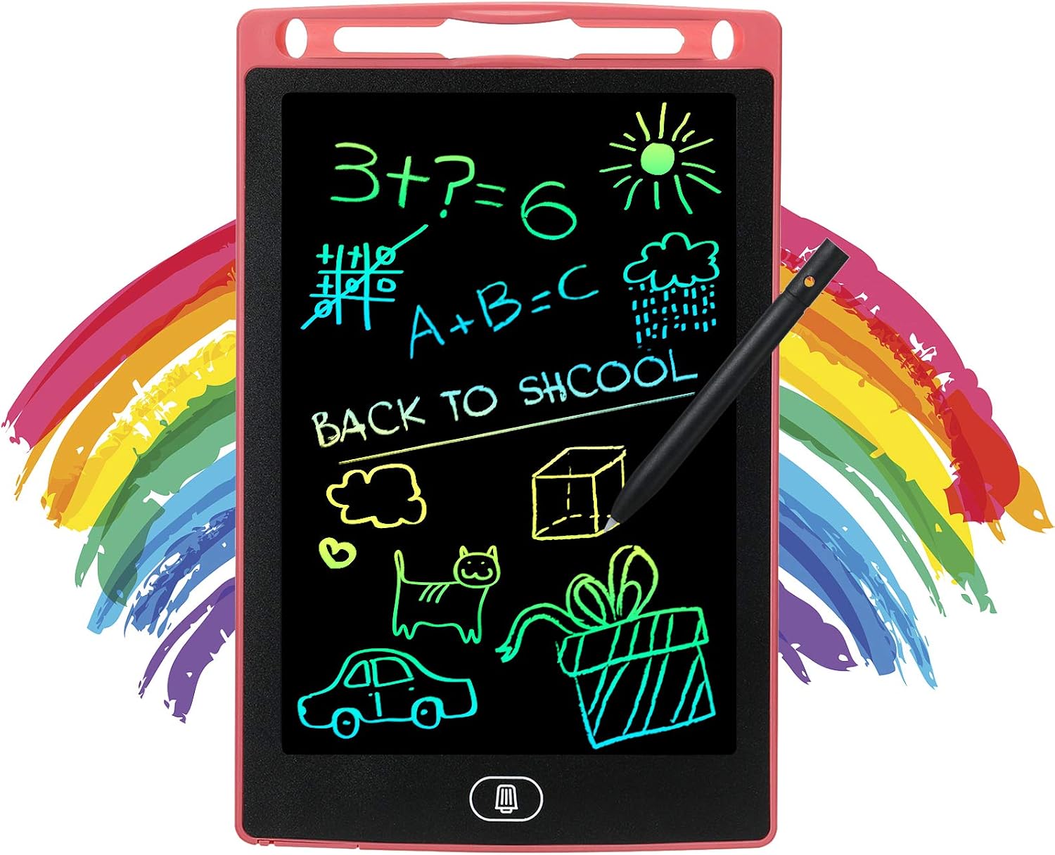 LCD Writing Tablet, Colorful Erasable Doodle Board Drawing Pad, 8.5 Inch Reusable Educational Electronic Painting Pads Toy Gift, Suitable for 3/4/5/6/7 Years Old Toddler/Girls/Boys/Kids