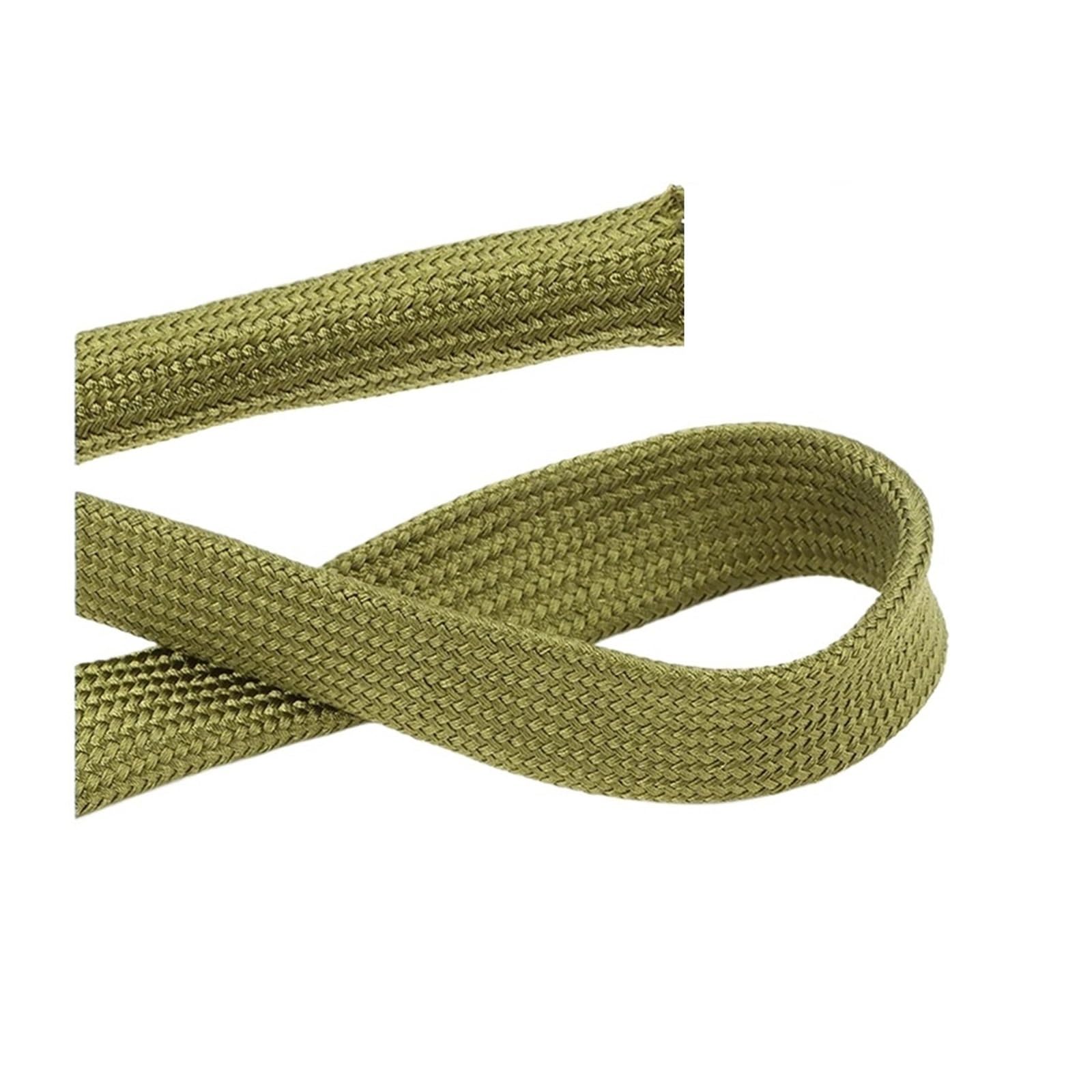 Guaina protettiva per cablaggio Guaina for cavi in ​​nylon verde militare, isolata, espandibile, in poliammide ad alta densità, intrecciata, con isolamento a tenuta stagna, protezione for cavi(60MM_10