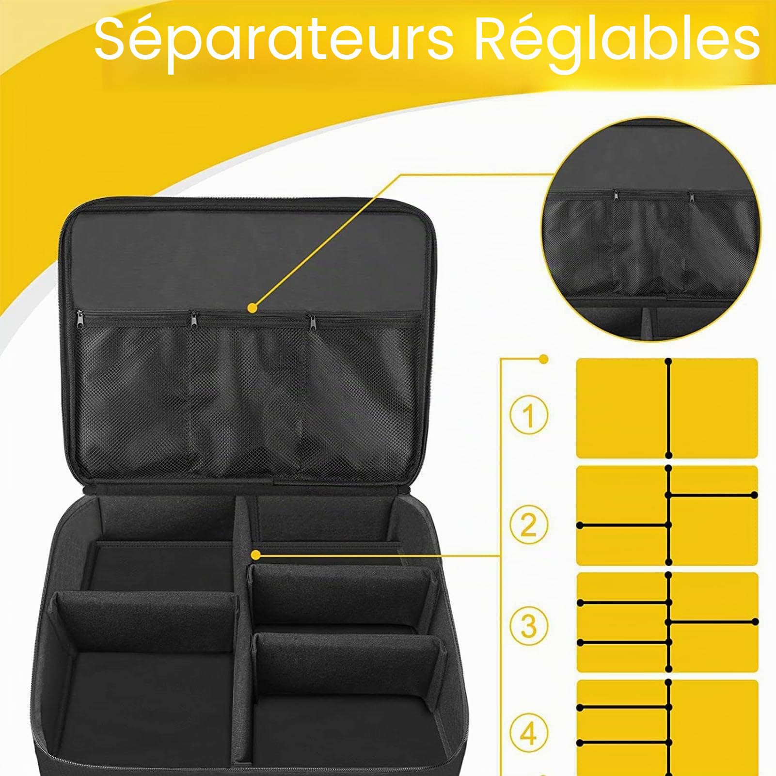 Sac organisateur de coffre de golf, organisateur de golf pour voiture, sac de rangement pliable pour fournitures de golf, support de coffre, boîte de balle de golf portable unisexe pour coffre, sac pe