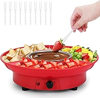 Vista 1 de Mini olla eléctrica de chocolate de 8.79 onzas, juego de fondue para fundir con 4 tenedores, bonita fuente de fondue de chocolate, máquina
