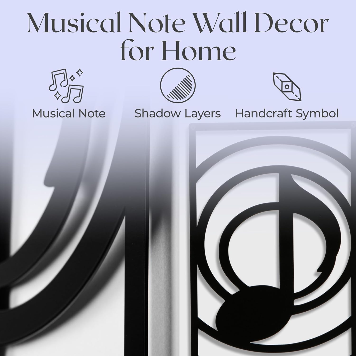 GALLERY GRACE Metal Wall Art Decor – 11" x 16" Set of 4 Single Line Abstract Wall Art for Living Room, Office, or Studio – Modern Minimalist Black Wall Decor with Music Note and Symbol Panels