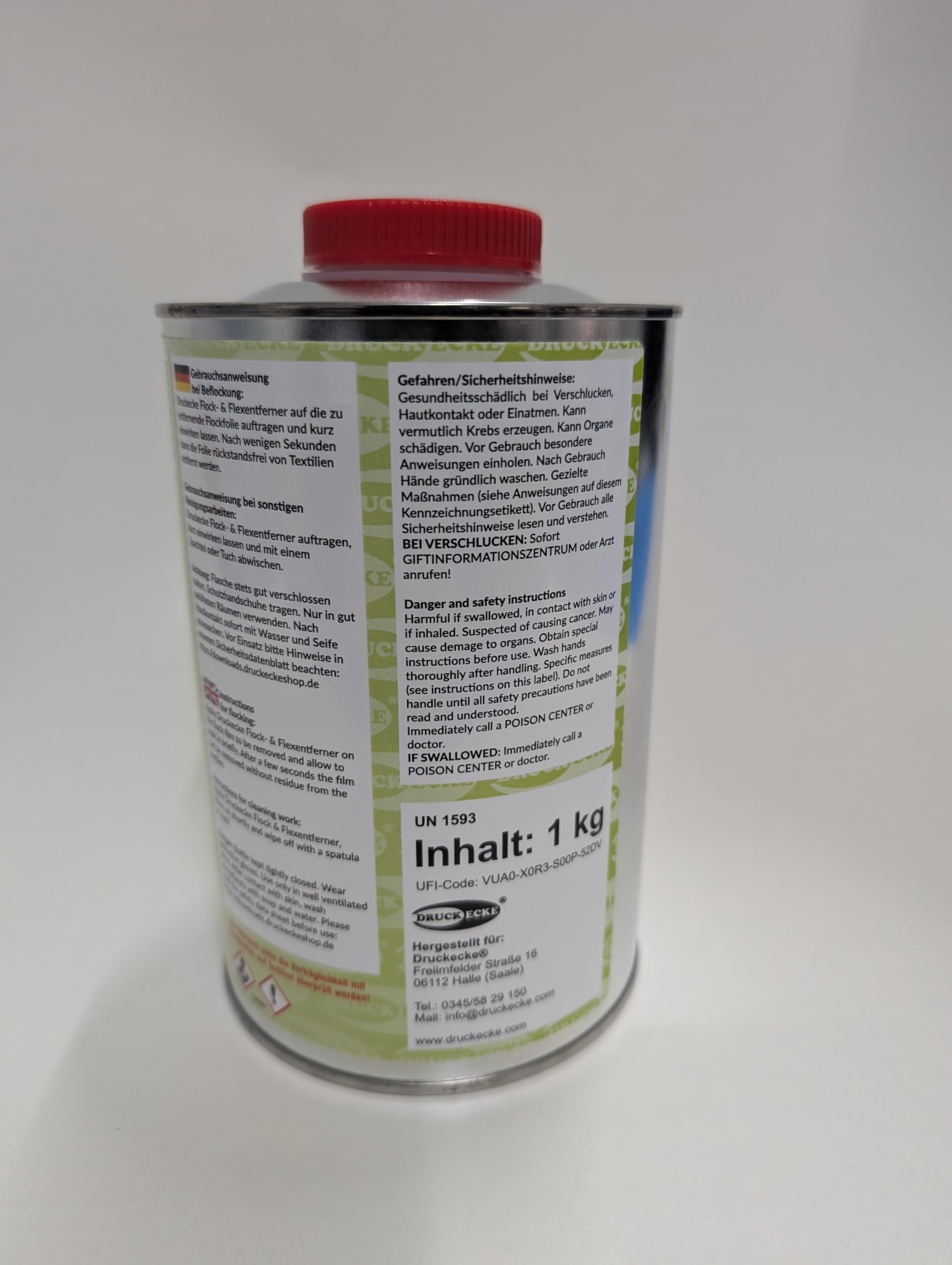Flock- & Flexentferner Inhalt 1kg Industrieprodukt (Grundpreis 54,95 € / 1 KG)