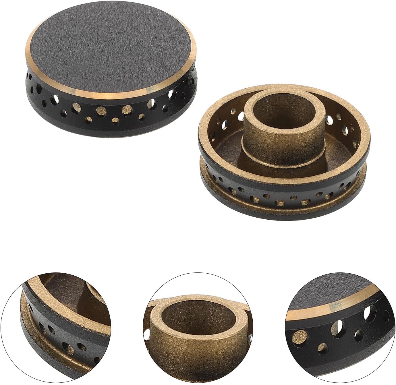 2pcs Gas Stove Burner Caps Flame Distributor Fire Covers for Cooktop Gas Burner Head Covers Embedded Kitchen Range Accessories