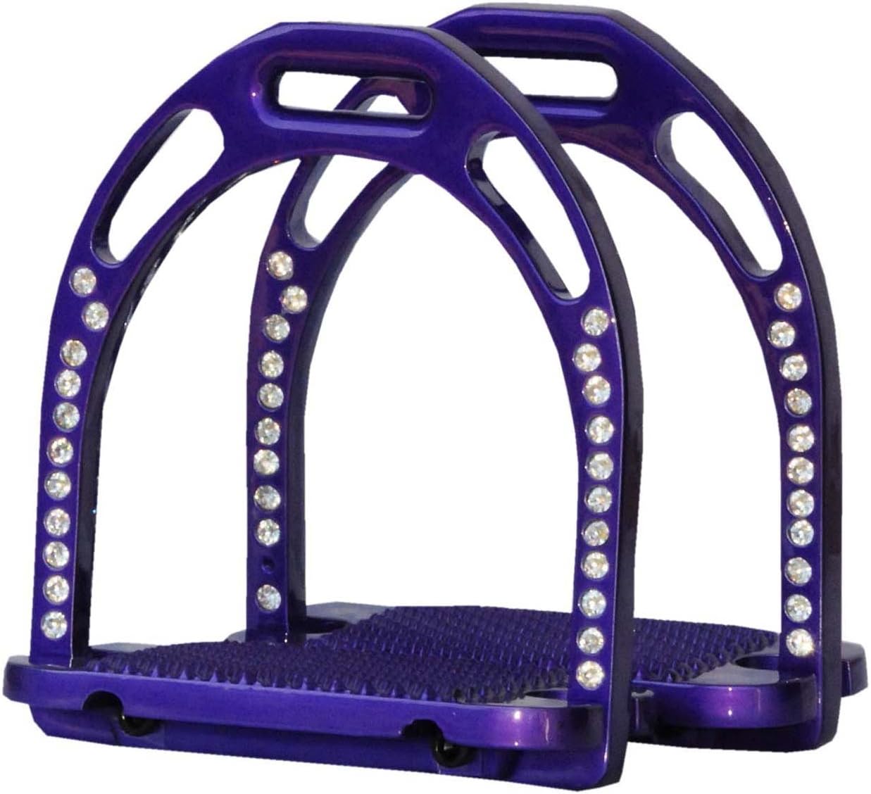 Reitsport Amesbichler Amka Pro Stirrups Aluminium with 22 Rhinestones Purple
