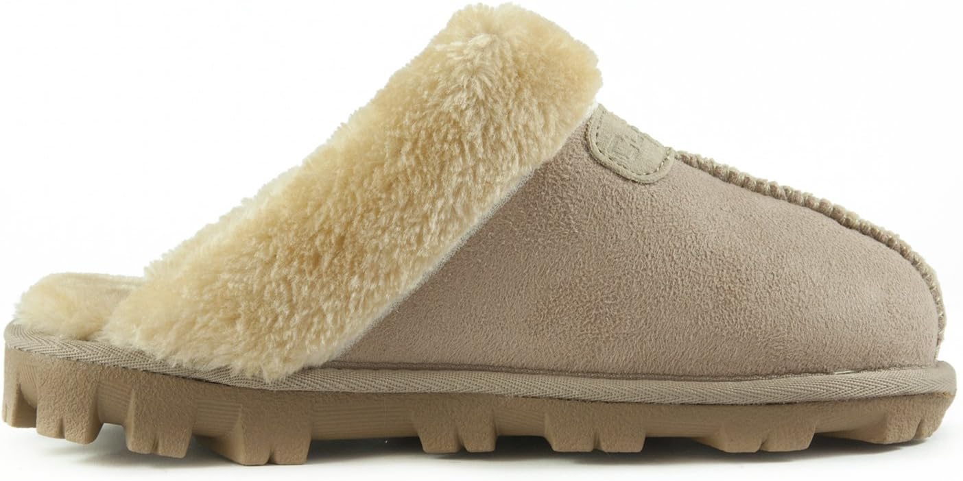 CLPP'LI Womens Slip on Faux Fur Warm Winter Mules Fluffy Suede Comfy Slippers - Image 3