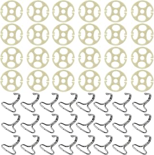 48Pcs Car Seat Cover Plum Plate Metal Hooks, 24Pcs Plastic Car Seat Covers Chucks and 24Pcs Metal Hooks Set Locking Clip Plastic Card Fixed Fastener Buckle Replacement for Car Seat (Beige)