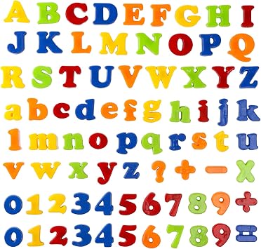 Magnetic Letters Numbers Alphabet ABC 123 Fridge Magnets Plastic Educational Toy Set Preschool Learning Spelling Counting Uppercase Lowercase Math for 3 4 5 Years Kids(78 pcs)