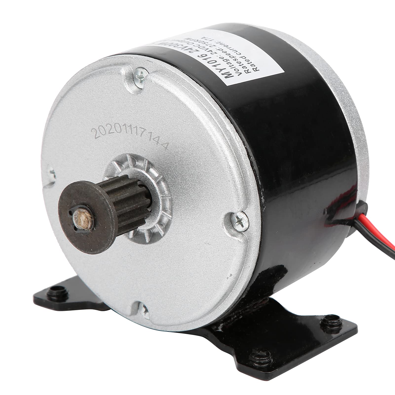 Ausla Motore per Scooter Elettrico Motore per Bici in Lega di Acciaio 24V 280W 2750 RPM Sostituzione dell'ingranaggio a 11 Denti per Scooter Go Kart Minibike Riders Riparazione Officina Interna