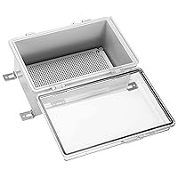 Vista 21 de Waterproof Electrical Junction Box IP67 ABS Plastic Enclosure with Hinged Cover with Mounting Plate, Wall Brackets