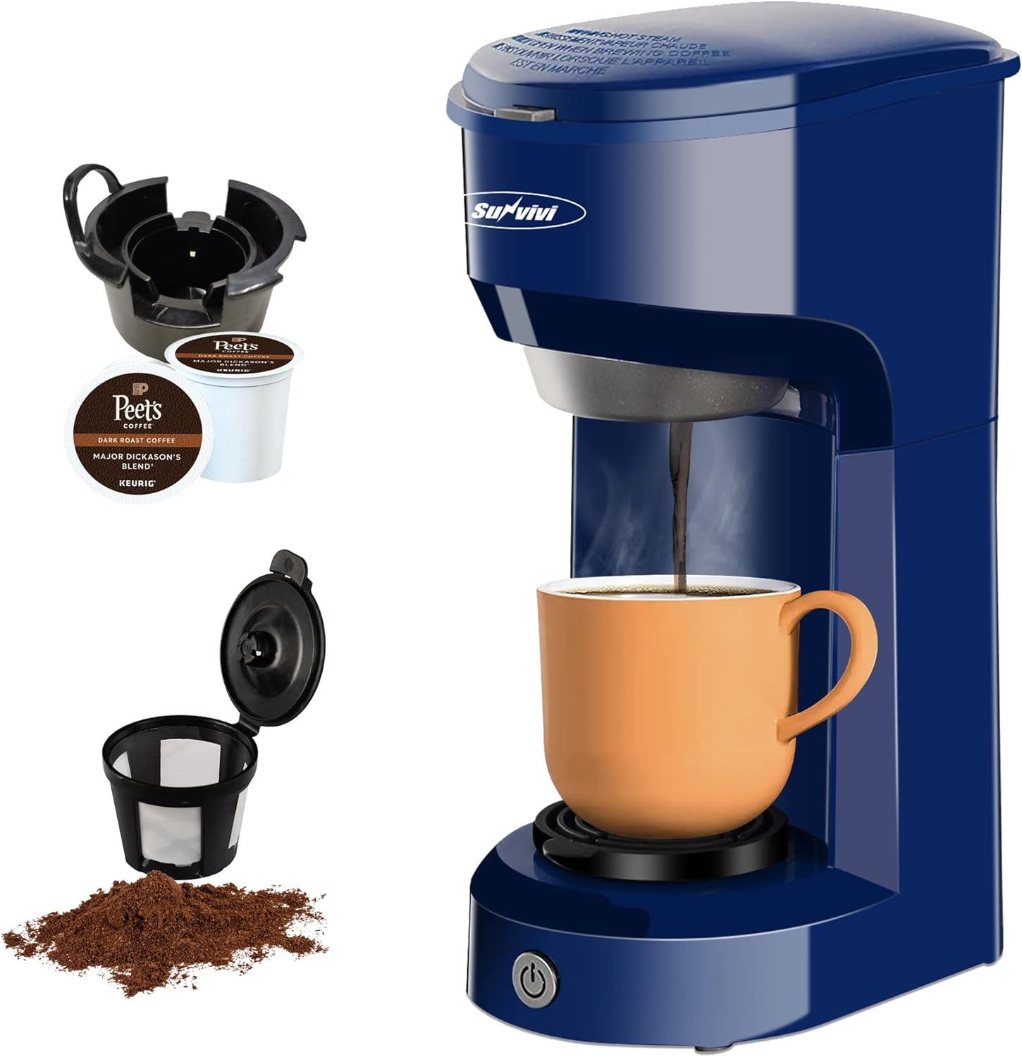 X WINDAZE Single Serve Coffee Maker for K Cup & Ground