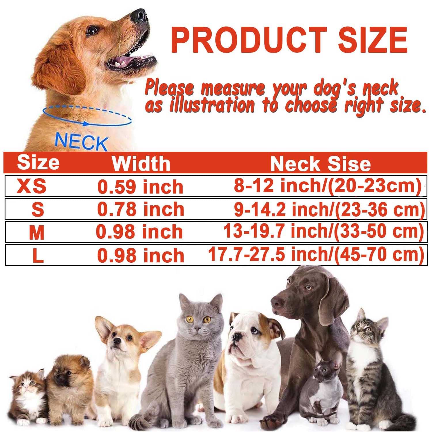ATETEO Dog Collar, Reflective Dog Collar, Padded Breathable Soft Neoprene Nylon Pet Collar Adjustable for Medium Dogs Orange - Image 3