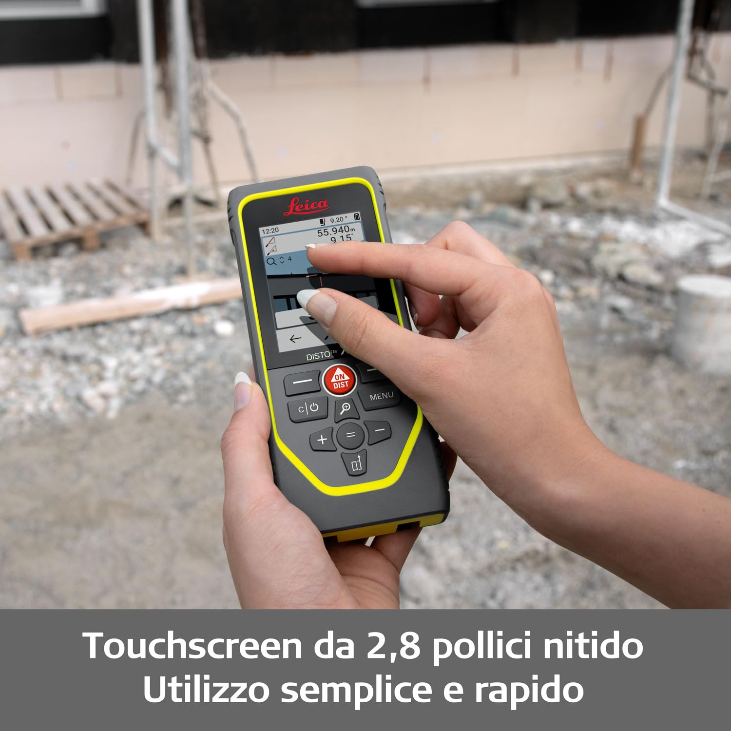 Leica DISTO X6 – metro laser robusto (classe di protezione IP65) con Bluetooth uso con app e fotocamera del mirino per misurazioni della distanza nelle condizioni più difficili (uso esterno e interno)