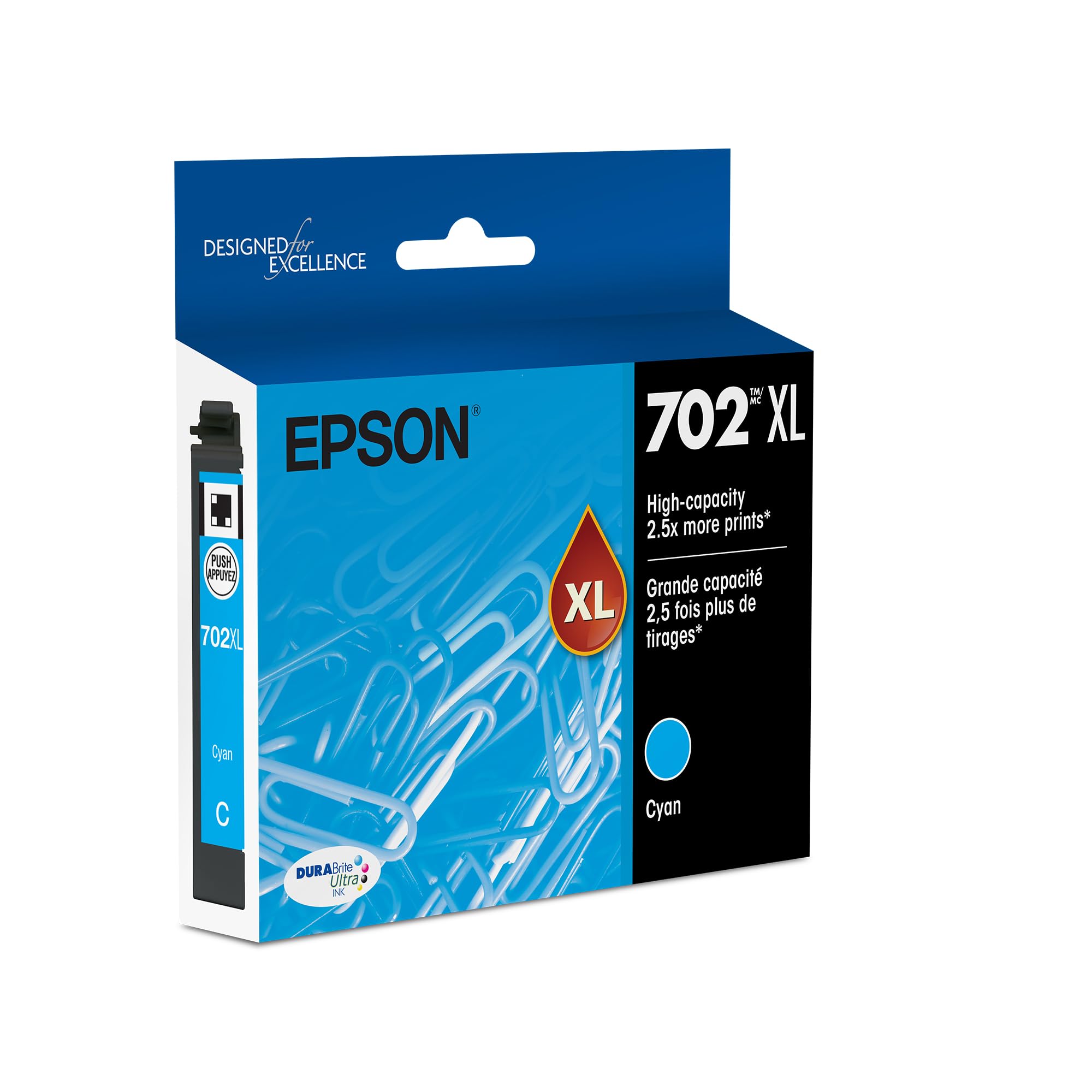 Amazon.com: Epson 702XL Genuine High Capacity Cyan Ink Cartridge