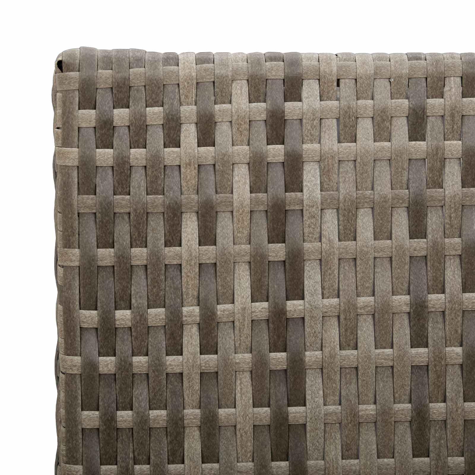 vidaXL Wysoka doniczka 55 x 22 x 70 cm, tak, stylowy, rozszerzony, prostokątny pojemnik na rośliny, odporny na warunki atmosferyczne, rattanowy stojak ogrodowy, elegancka dekoracja na kwiaty