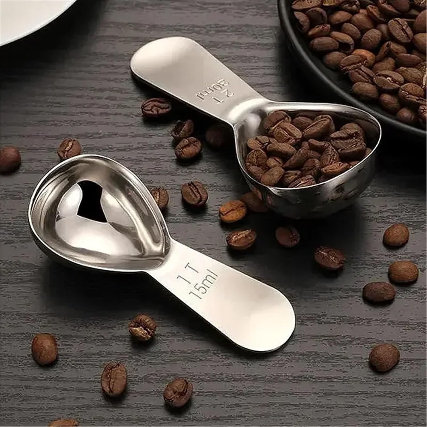 Coffee Scoop 10PCS Stainless Steel Coffee Scoops, for Ground Coffee, Tea, Sugar, Delicate Home Tools(30ML)