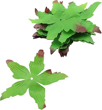 50PCS Artificial Flower Calyx Sepals Petal Fabric Sepals Green Torus Sepal for DIY Bouquet Wreath Flower Arrangement Decoration