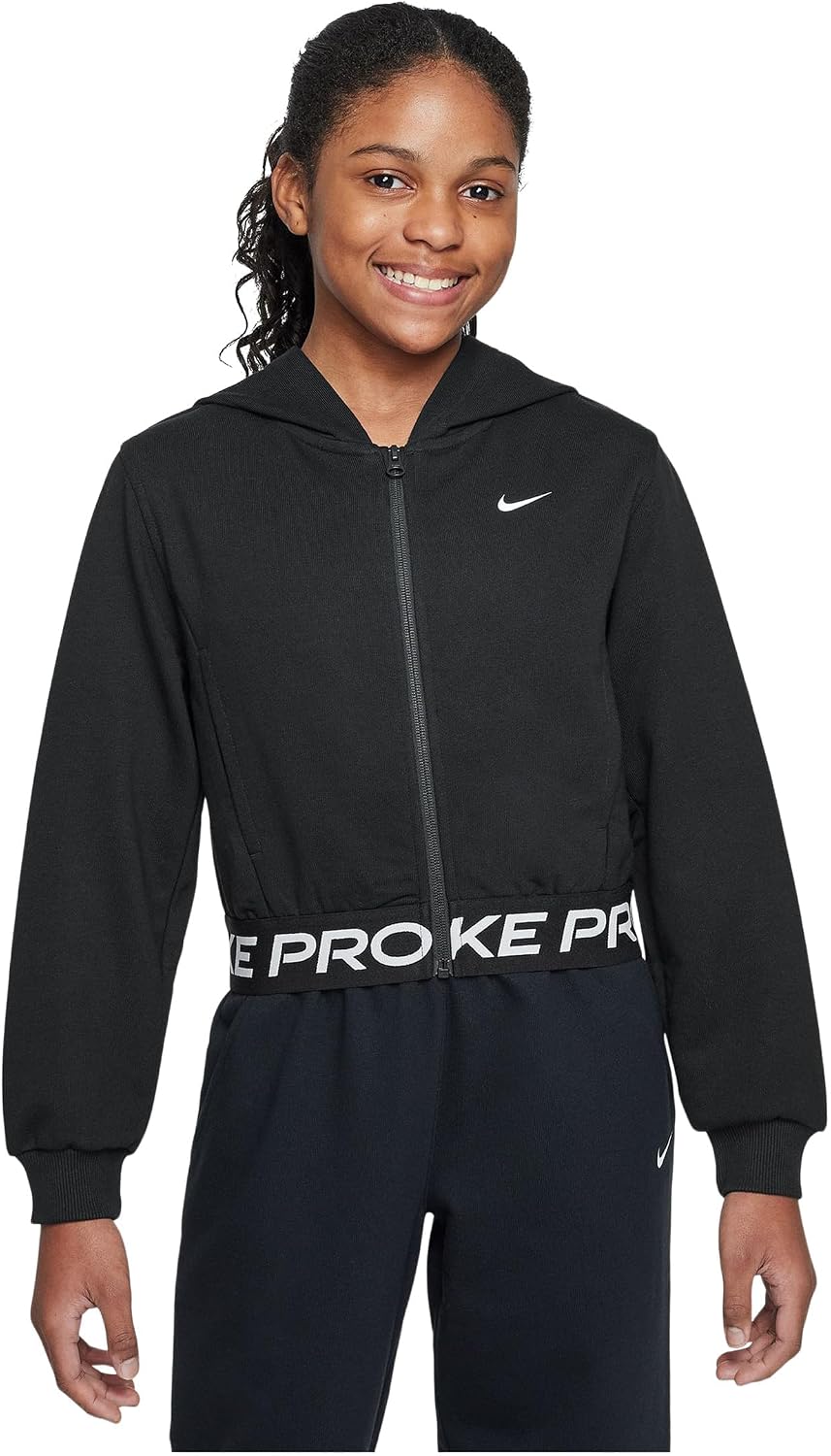 Nike Girls' Pro Fleece Dri-fit Full-zip Hoodie (Big Kid)
