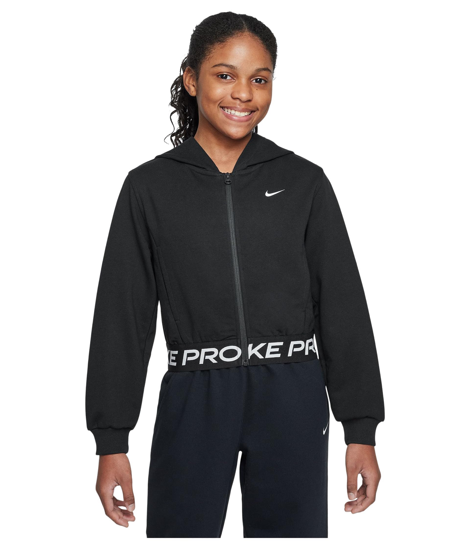 Nike Pro Fleece Dri-FIT-Kapuzenjacke für ältere Kinder (Mädchen), HQ9312
