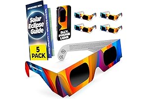 NASA-Approved 2024 Solar Eclipse Glasses (Pack of 5)