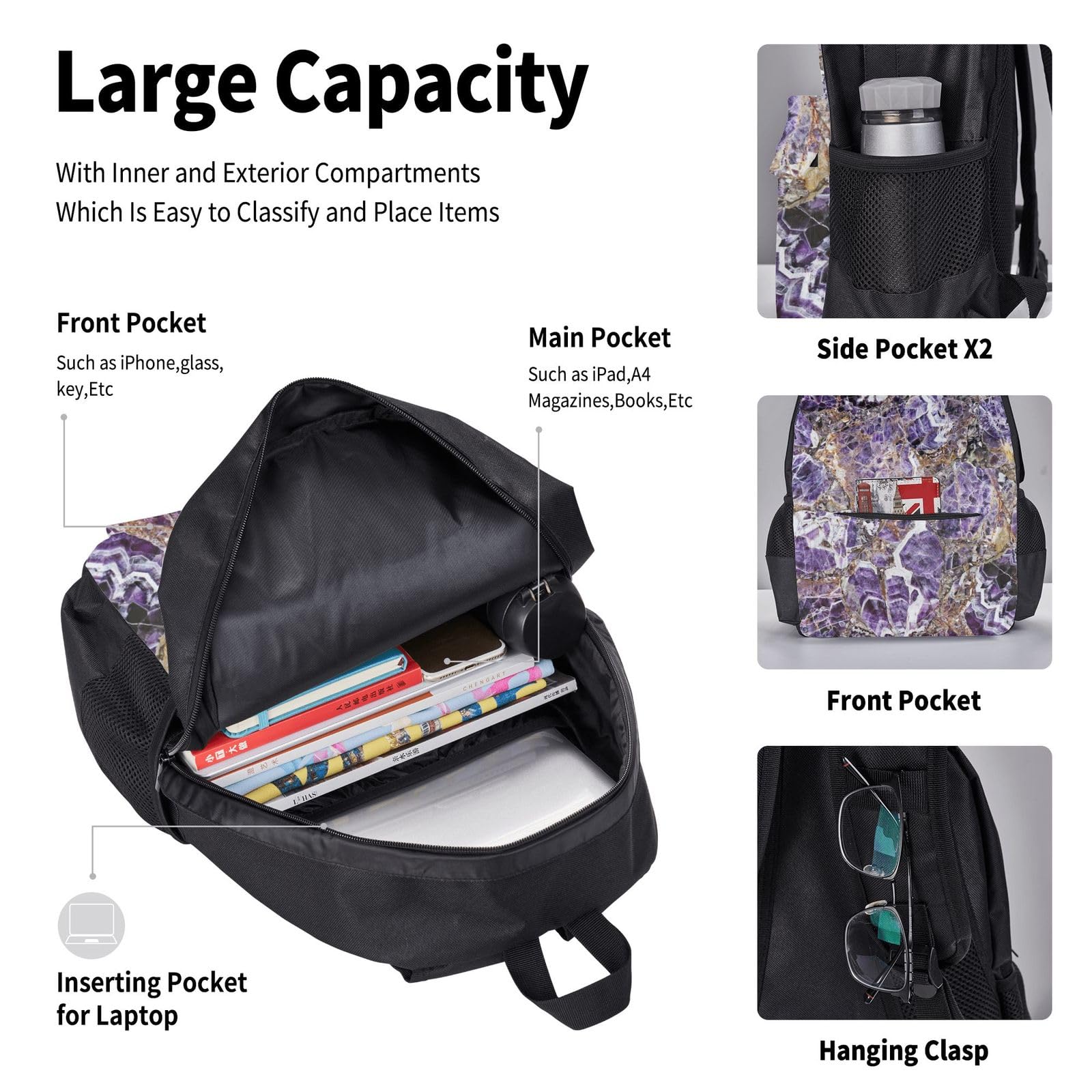 Schulbücher-Set mit Hundepfotenmuster, mit Lunch-Tasche, Federmäppchen, Reise-Laptop-Rucksack, Schultasche, 3-teiliges Set