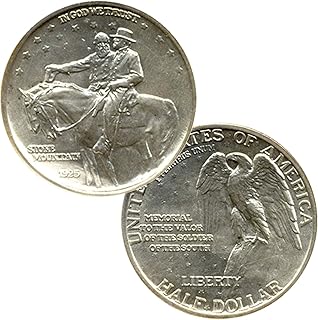 USA 1925 Stone Mountain Commemorative Half Dollar 90% Silver Coin - Circulated Condition - United States Mint