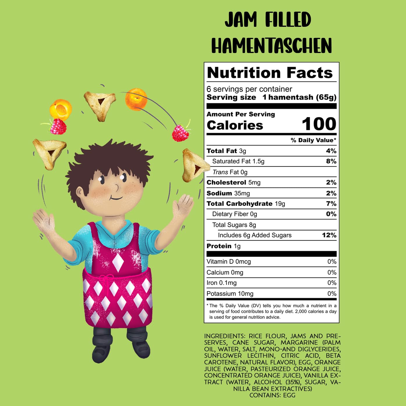 Gluten Free Palace Hamantaschen Cookies – Handmade Raspberry & Apricot Jam Shortbread Cookies – Gluten Free Kosher Purim Treats & Mishloach Manot Gift – 2 Pack (6 Cookies per Box)