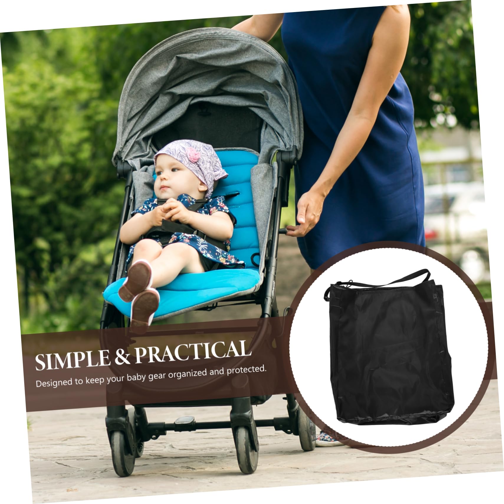 Borsa per Passeggino in Poliestere Capacità Adatta alla Maggior Parte dei Modelli Borsa da Aeroporto Travel Friendly