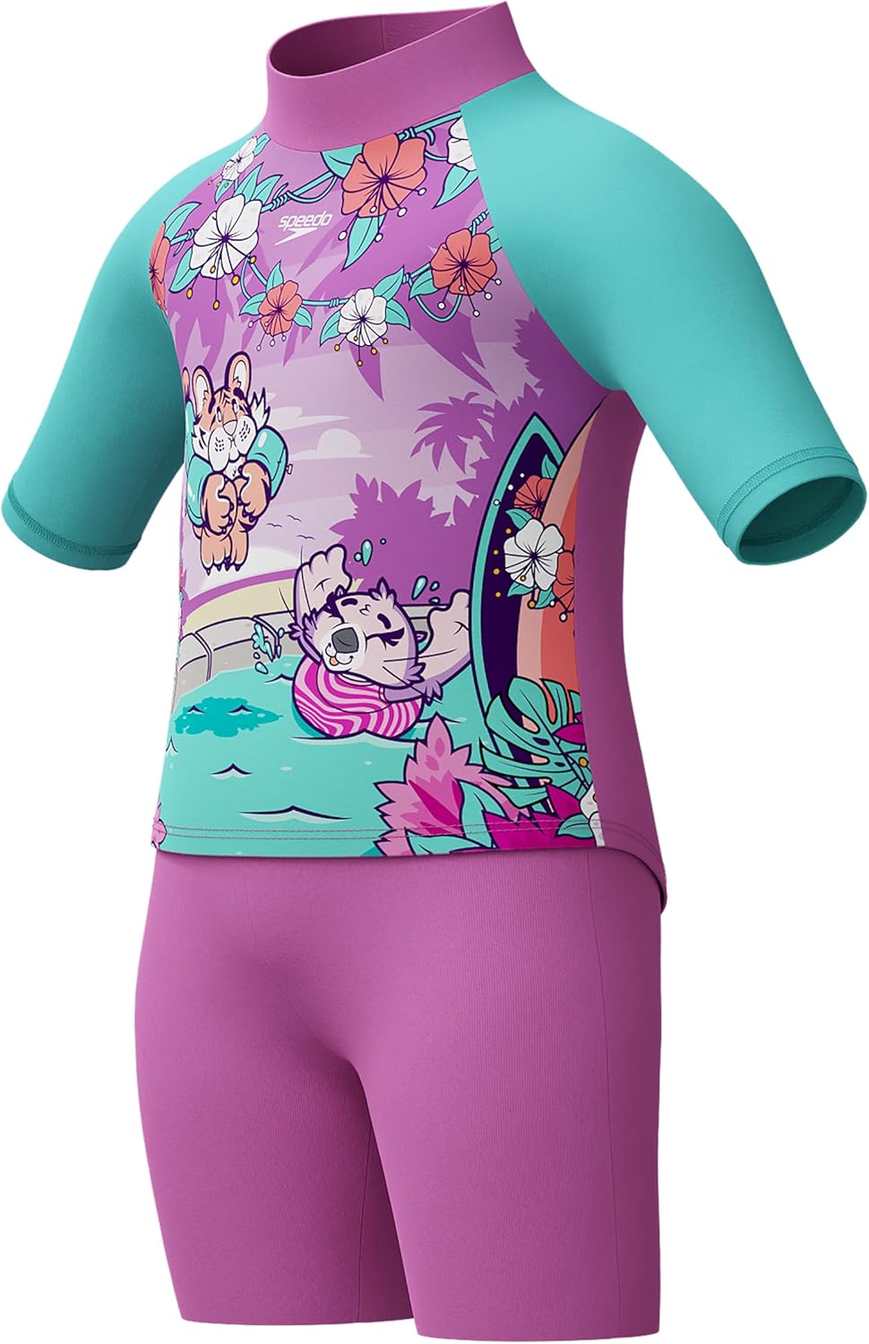 Speedo Girls' Swimsuit Infant to Big Kid UPF 50+ Learn to Swim