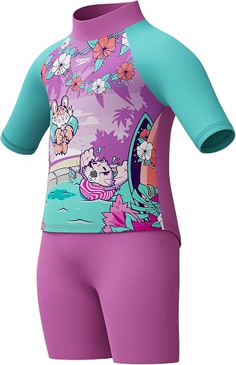 Speedo Girls Swimsuit Infant to Big Kid UPF 50+ Learn to Swim