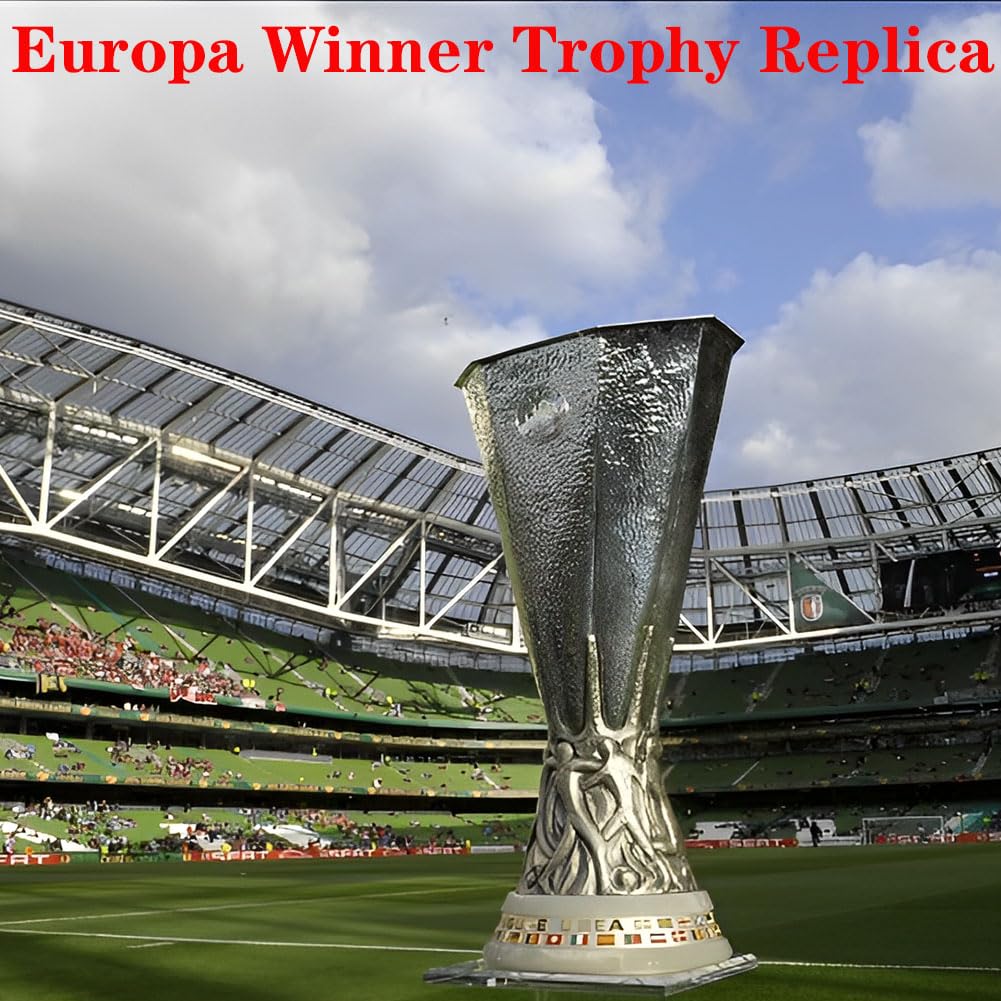 Resina Trofeos Ganador Europa Football League Réplica Plata Trofeo Copa de Campeones de Clubes de Fútbol/44Cm