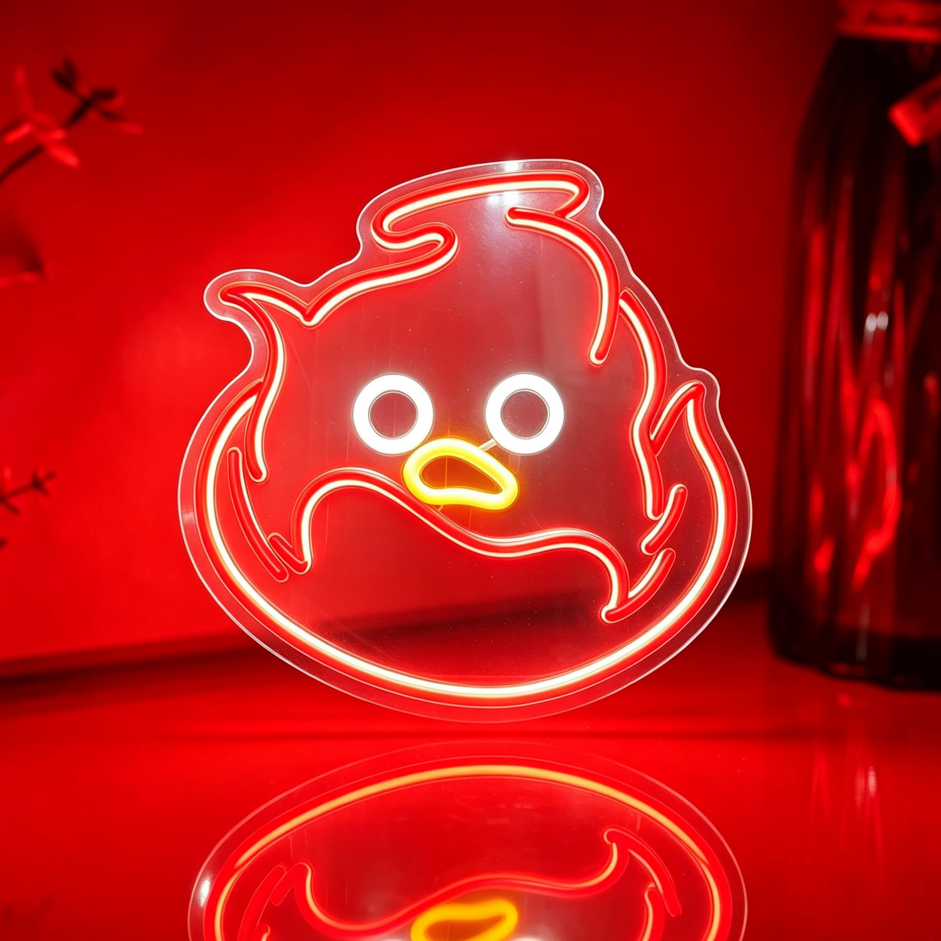 Cartoon Chicken LED Neon Sign - USB Powered Dimmable Neon Light for Kids Bedroom Playroom Home Decor Party Wall Table Decor Gift for Teens Boys Girls 13.8 x 13 In