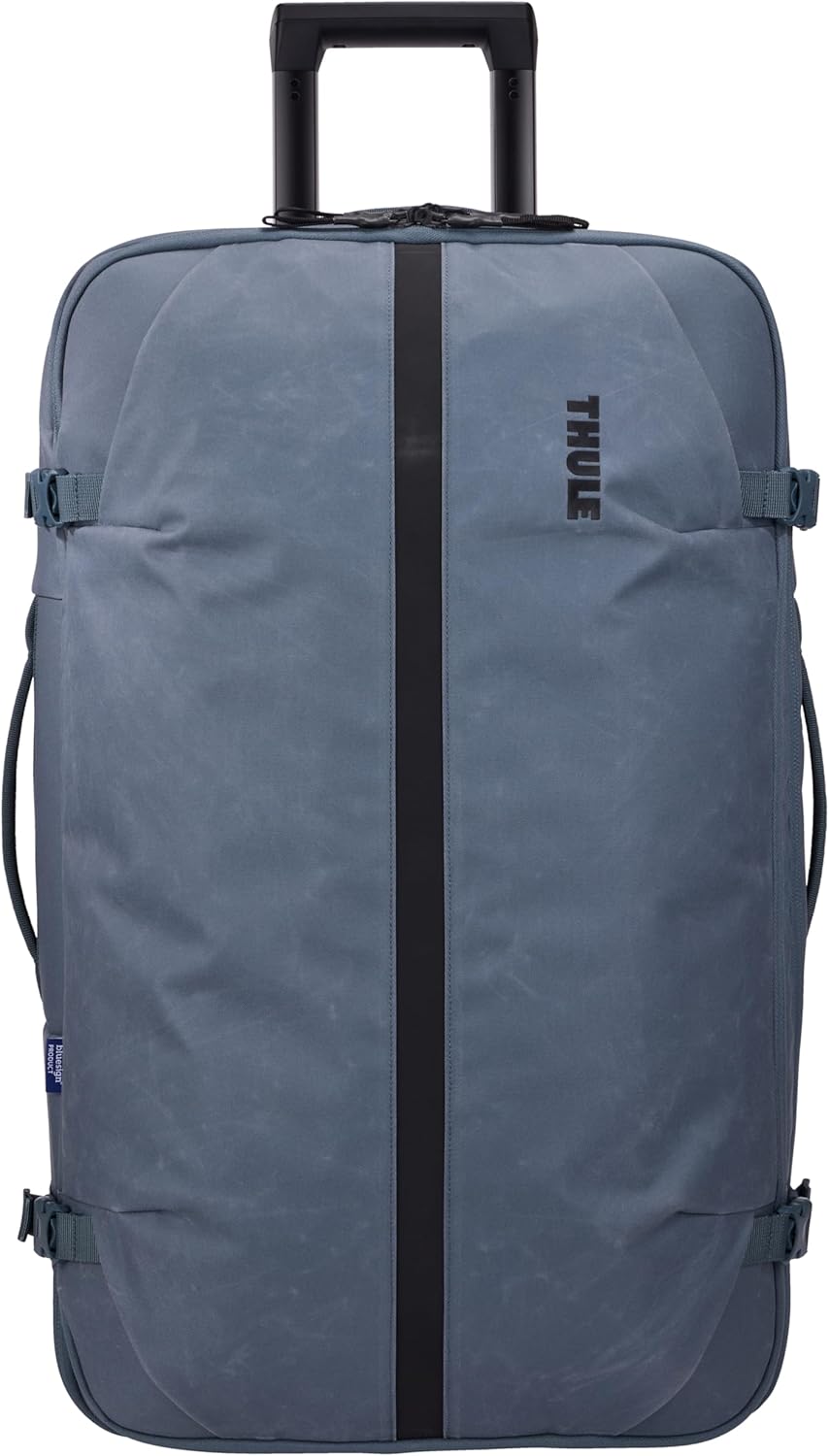 Thule Aion 70cm Wheeled Duffel - Wet/Dirty Storage Pocket - Smooth Rolling Wheels - Interior Compression Straps - Lockable Exterior Zippers - 100% Recycled PFC-Free Waxed Canvas Fabric