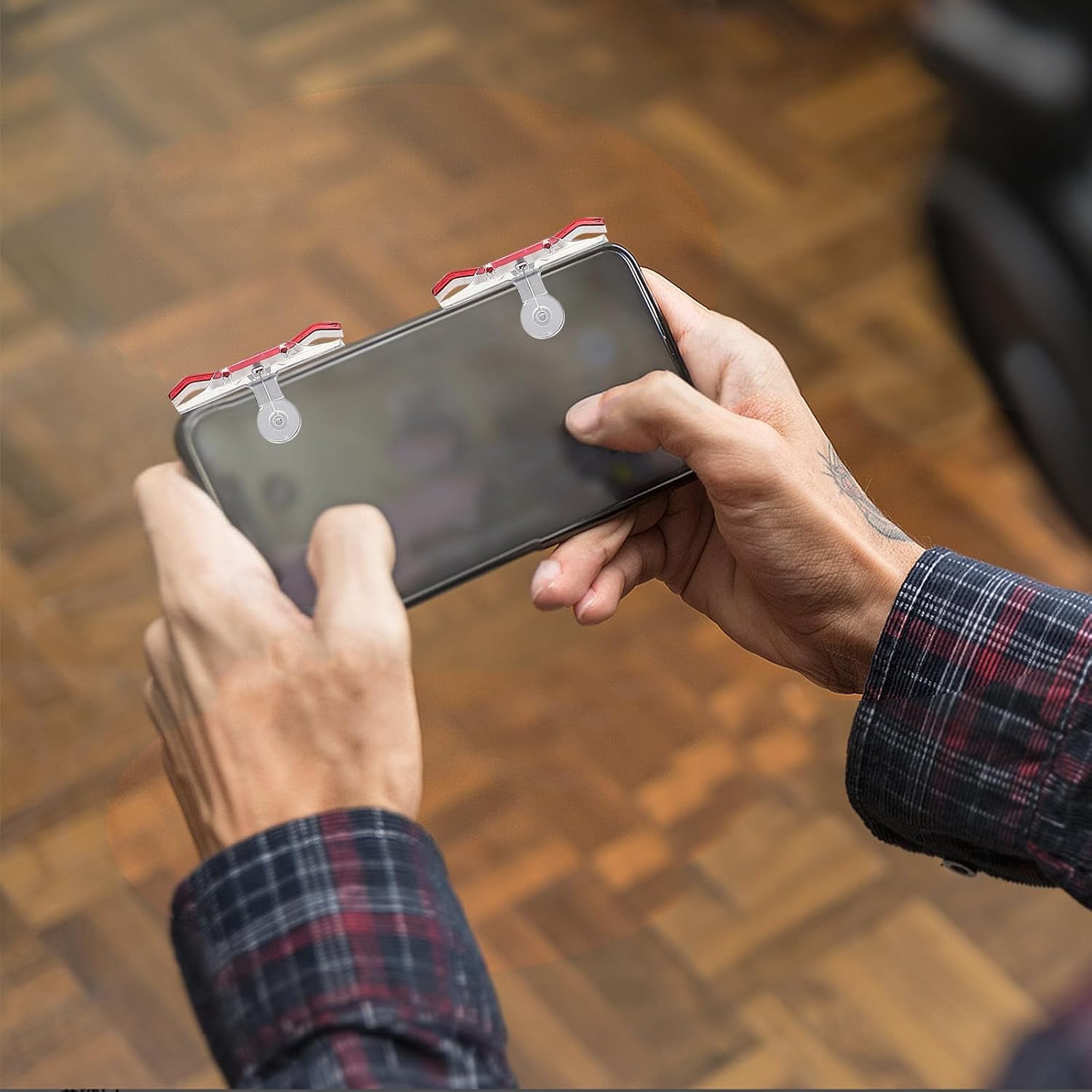 Game Abs with Ergonomic Controller for Phone Trigger Mobile Design and Material High Sensitivity for Improved Gameplay Compatible Mobile Gaming