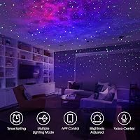 Panamalar WiFi Csillagos Égbolt Projektor - LED Éjszakai Fény Gyerekeknek, Időzítővel, Alexa és Google Hangvezérléssel, Galaxis Hangulatvilá 2