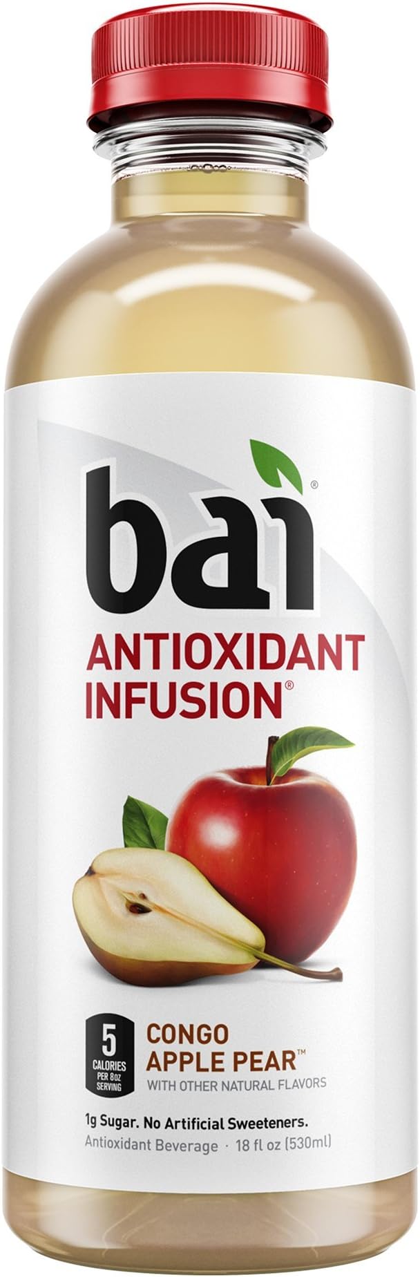 Bai Congo Apple Pear, Antioxidant Infused Drink, 18 fluid ounce bottles, 12 count