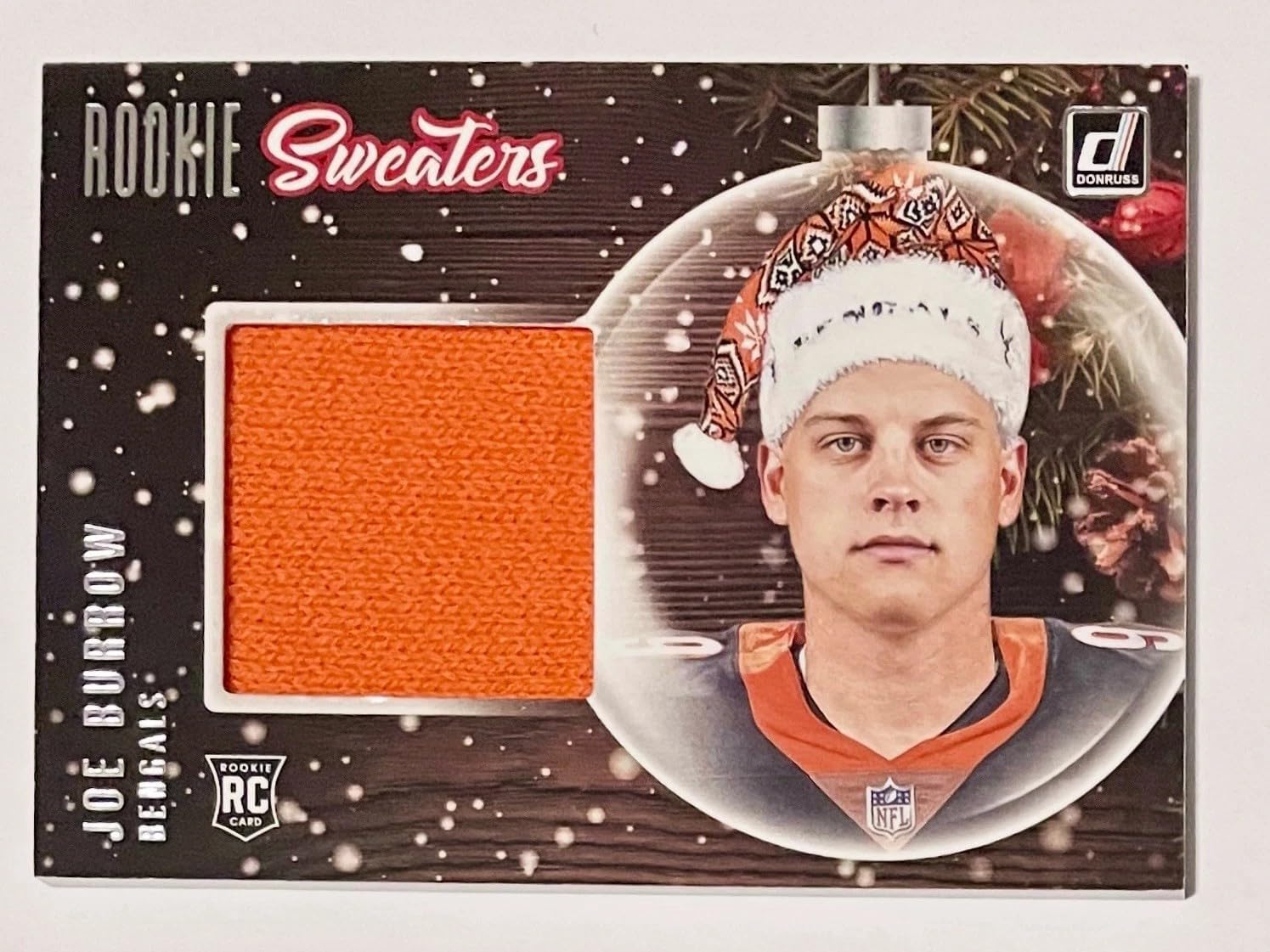 2020 JOE BURROW ROOKIE CHRISTMAS SWEATER FOOTBALL CARD RARE INVEST GIFT COLLECT