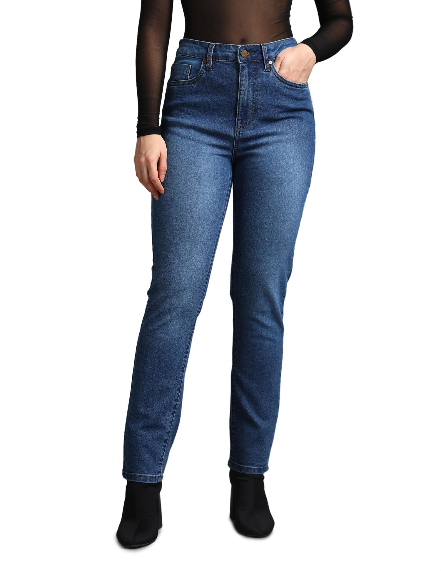 Women's Slim Fit Jeans| Solid | High Rise | Stretchable | Jeans for Woman-image-31
