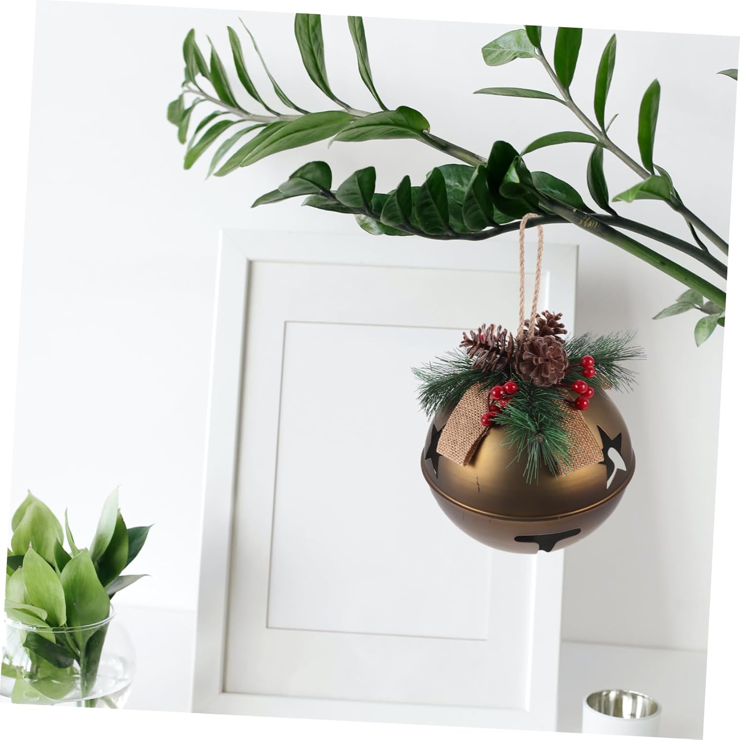 PRETYZOOM Christmas Decor Bell Pendant Vintage Style Pine Cone Berry Bell for Festive Home Decoration for Hanging from Ceiling and Xmas Tree Ornaments