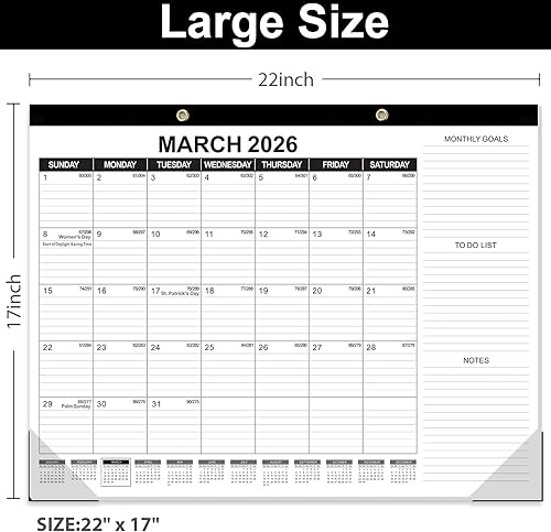 Miniatura 29 de GuassLee Calendario de escritorio 2026-2027 – Calendario mensual de 18 meses de enero de 2026 a junio de 2027, calendario de escritorio grande