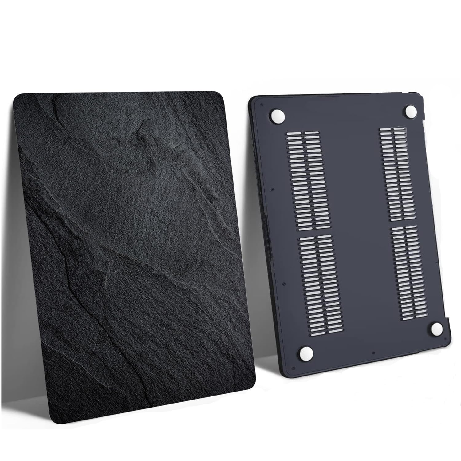 Custodia Protettiva per Nuovo Macbook Air 13 pollici Modello A1932 A2179 A2337 M1 con display Retina e Touch ID 2020 2019 2018, Sottile Rigida Case Cover Plastica Duro Custodia, Nero