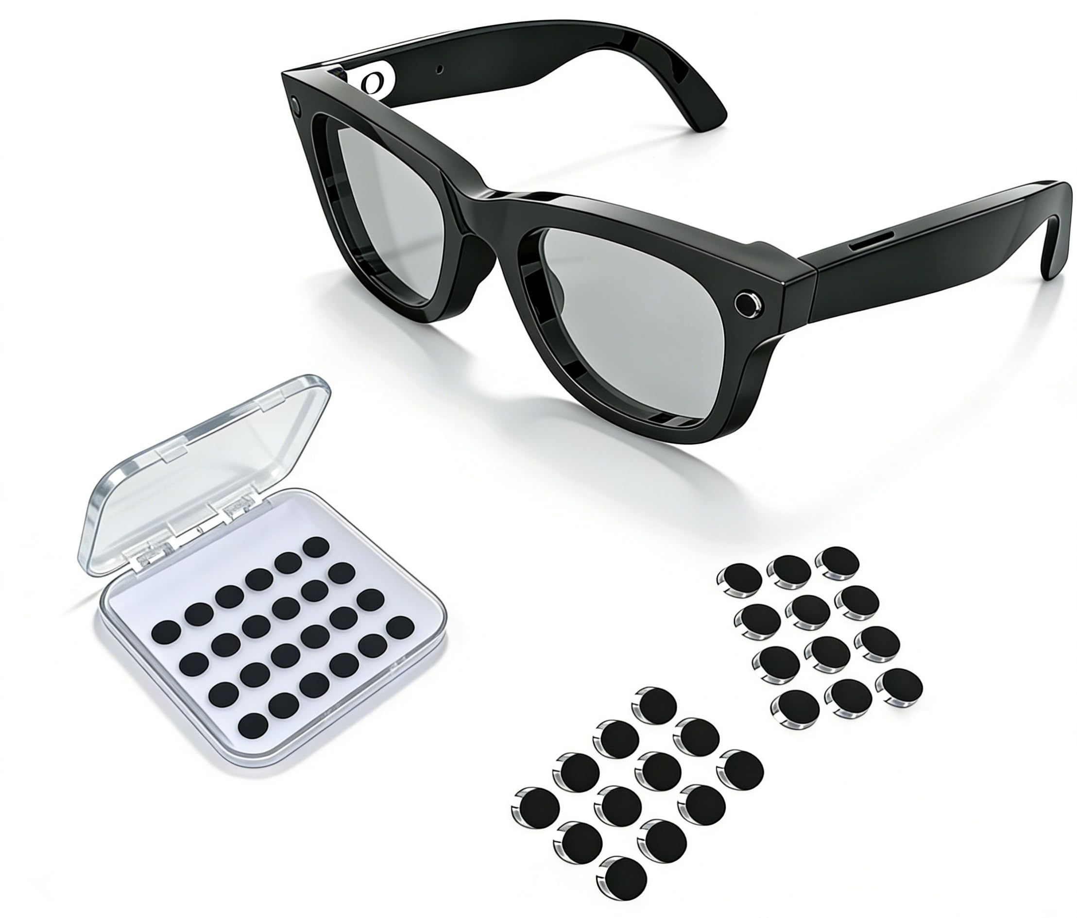 Photo 1 of 24Pcs Stickers Compatible with RayBan Meta Wayfarer/Skyler/Headliner & Oakley Meta HSTN Smart Glasses Accessories,Low-Tack Restickable for Smart Glasses