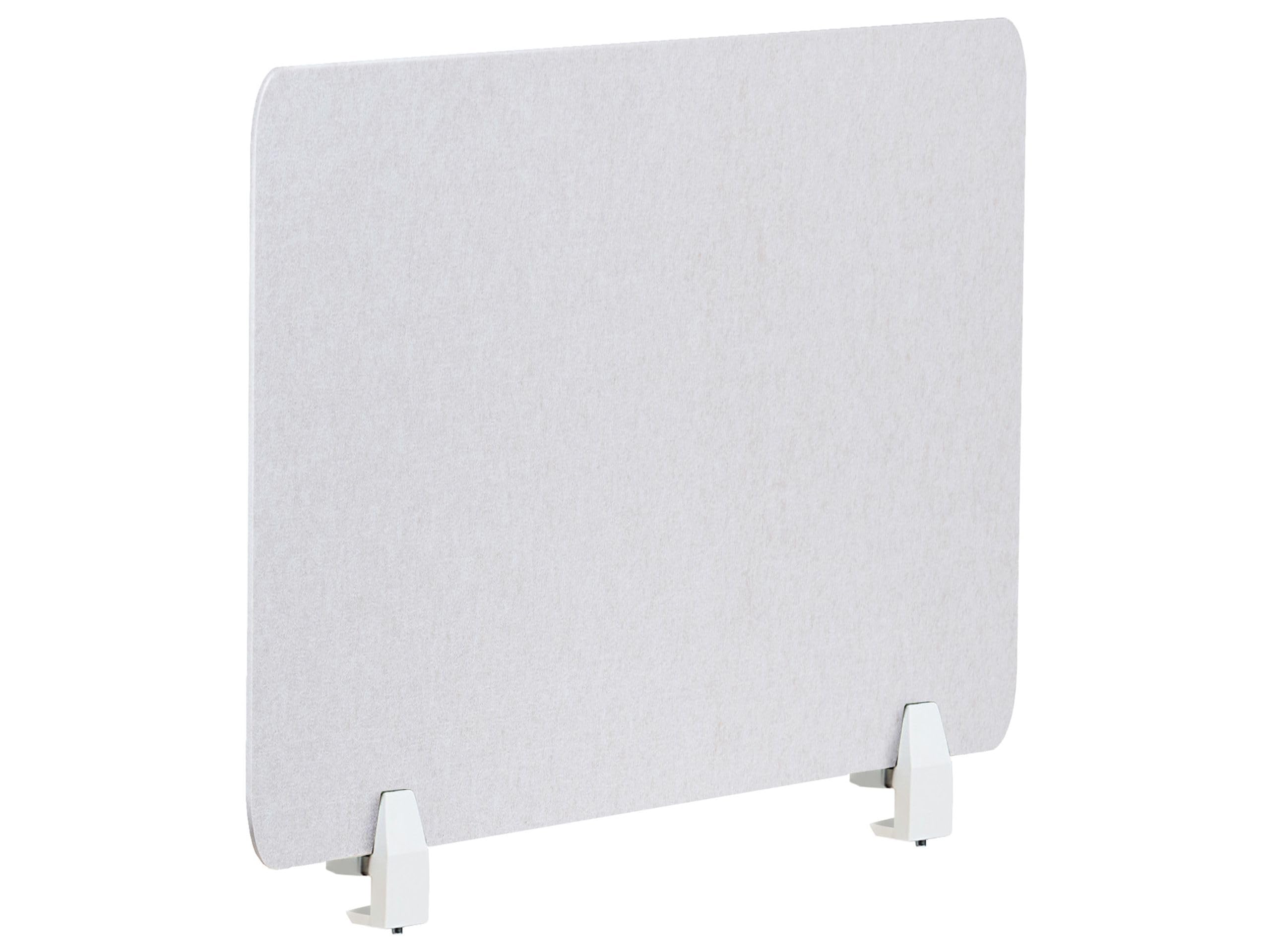 Beliani Schreibtisch Trennwand Akustik Polster cremeweiß 80 x 50 cm Schallschutz Split