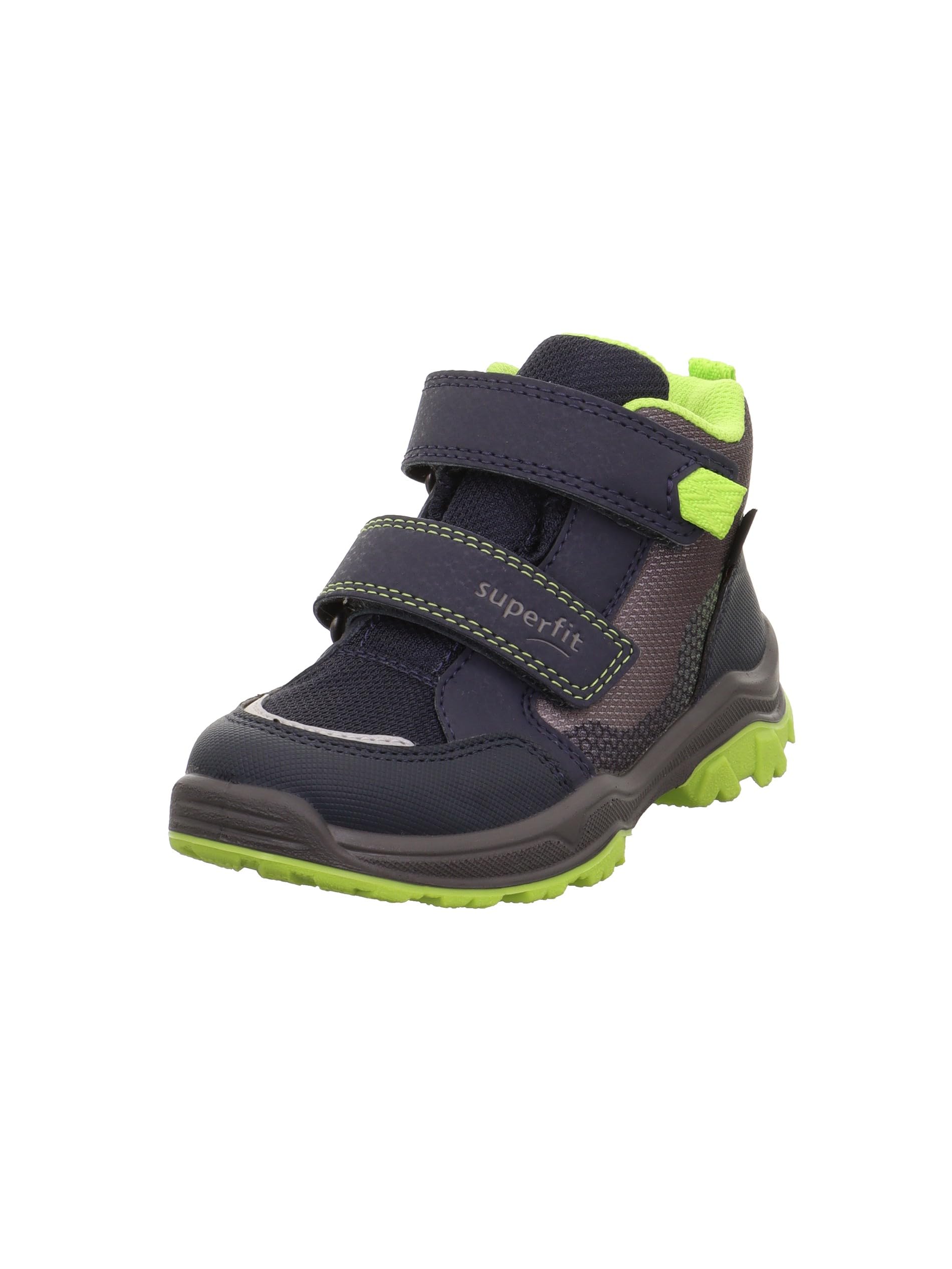 Superfit Boys Jupiter Leicht gefütterte Gore-Tex Sneaker, Blau/HELLGRÜN 8000