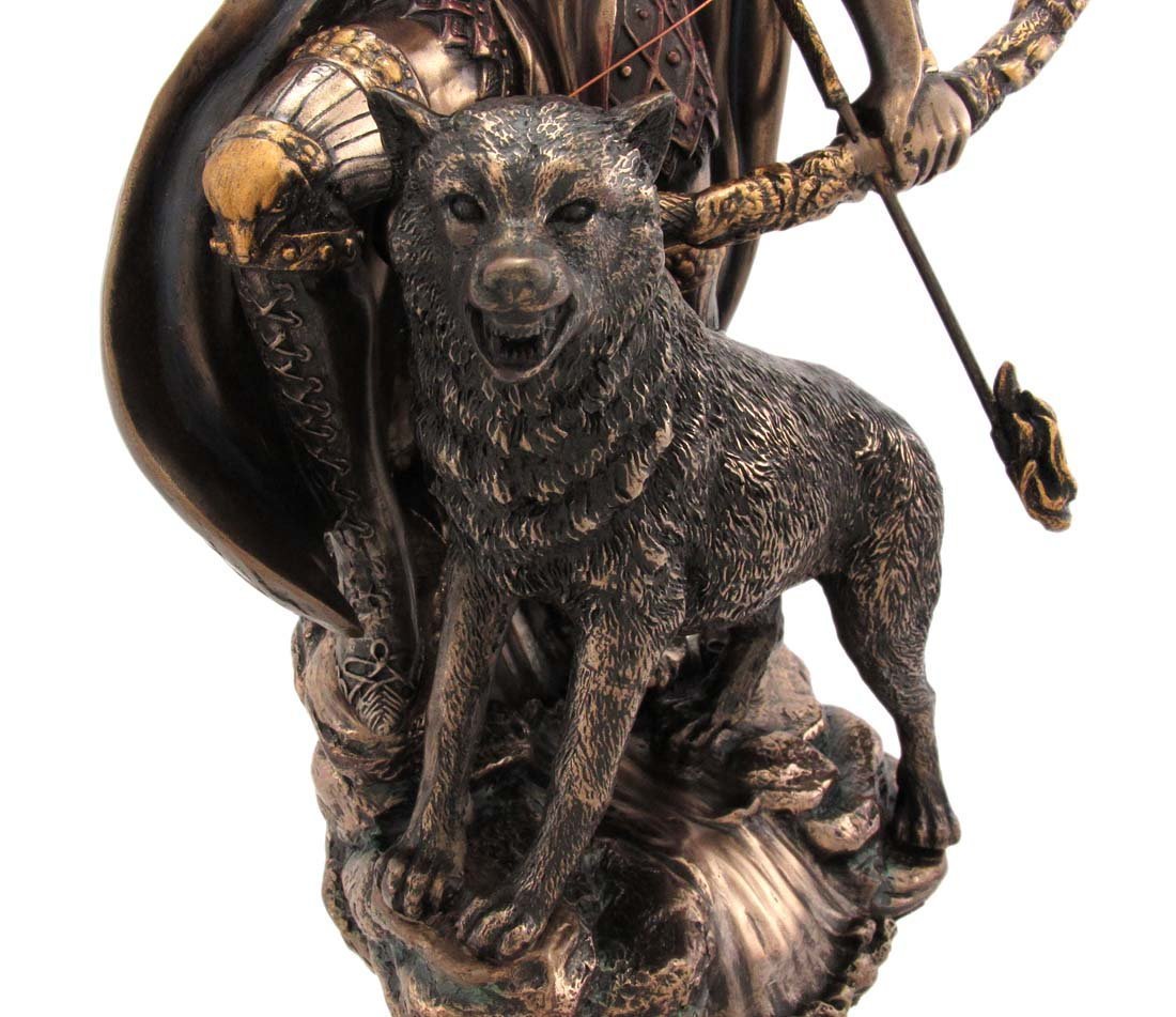 braunen Finish nordischen Mythologie Göttin Skadi Viking Statue Figur Skulptur