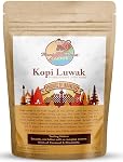 Monkey Business Coffee - Wild Kopi Luwak Coffee Haricots entiers - Éthiquement - 250 Grammaire (8.8oz) (Autres poids & Types de haricots disponibles) - Produit de l ' Indonésie