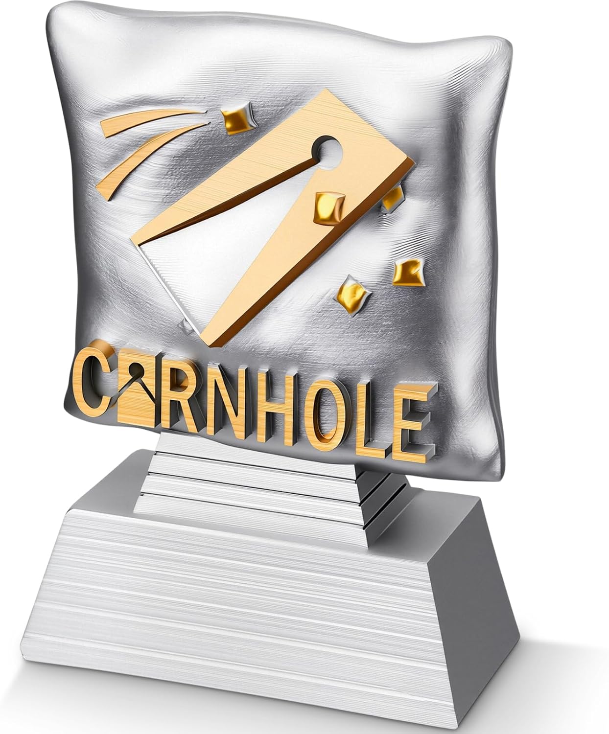 Liliaafar Mini Cornhole Trophy 4 Inch Small Corn Hole Award Trophies Tournament Winner Prize Funny Champion Resin Reward for School Sports Match Teams Competition Gifts