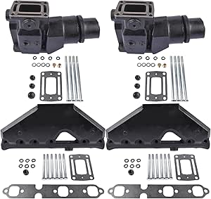 Amazon.com: 2x Exhaust Manifold & 2x Exhaust Elbow Kit Replacement for ...