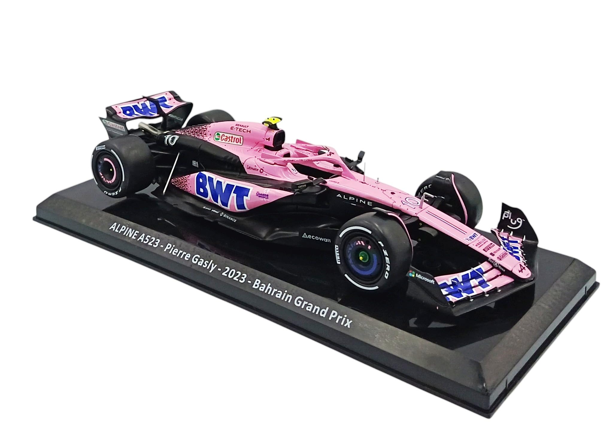 OPO 10 Auto di Formula 1 in Scala 1/24 Compatibile con Alpine A523 Pierre Gasly 2023 Gran Premio del Bahrain F1 - OR111
