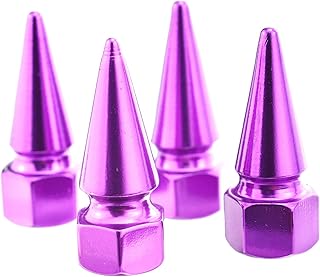 Abfer Air Tire Valve Caps Universal Stem Cover Car Decorative Accessories Unique Shape Fit Vehicle Bike SUV Trucks Bicycle Motorcycles,Purple
